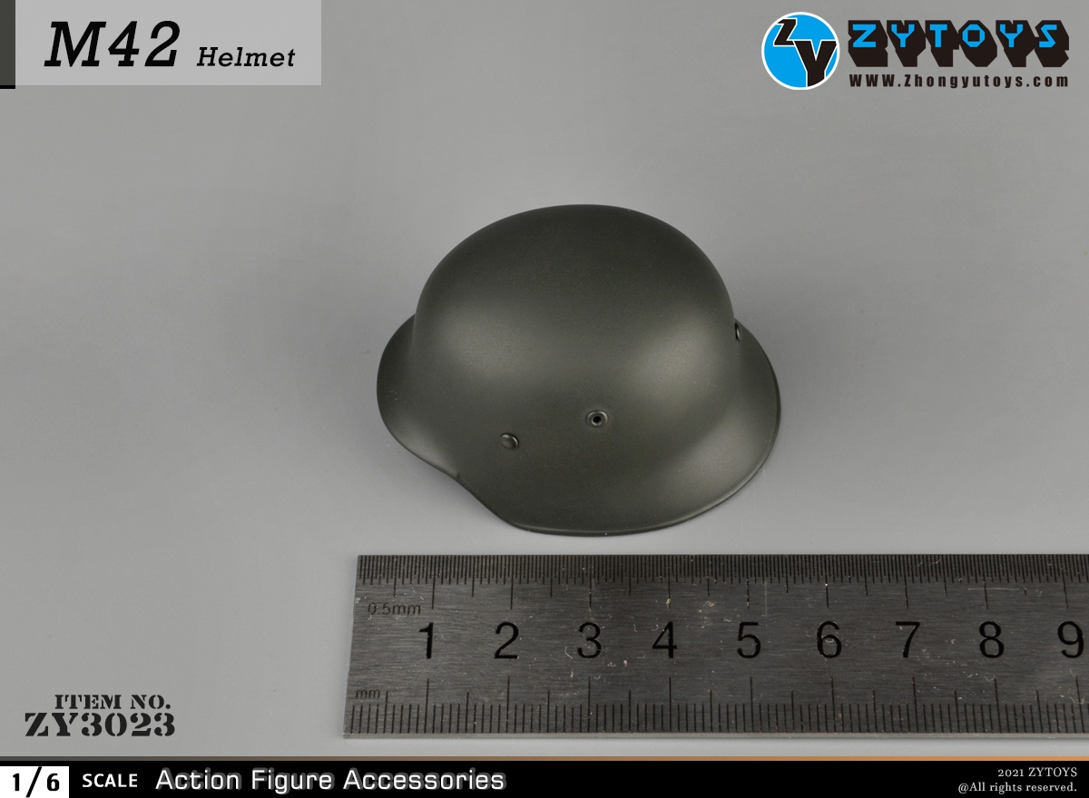 ZYTOYS 1:6 M42二战德军 ZY3023金属头盔模型