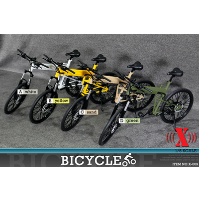 1/6模型 折叠单车 塑料模型 自行车 X-009 四款色