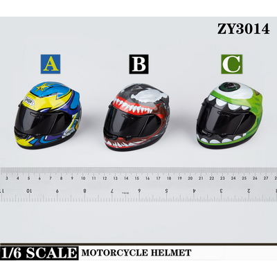 ZY3014 新款1/6摩托车头盔（3色）