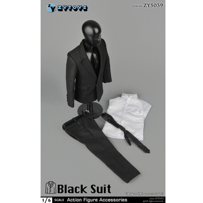  ZYTOYS - 1/6 ZY5039 黑色男式西装套装（2020新改款）