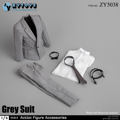 ZYTOYS - 1/6 ZY5038 男款灰色西装 套装 (2020新改款）