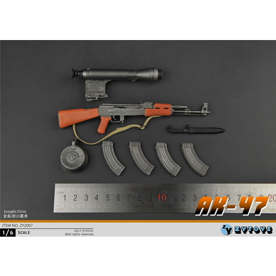 ZYTOYS 1/6 固定托 AK47 模型 ZY2007