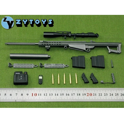 ZYTOYS -1/6 M82A1 消声器版 黑铁色 (ZY8012)