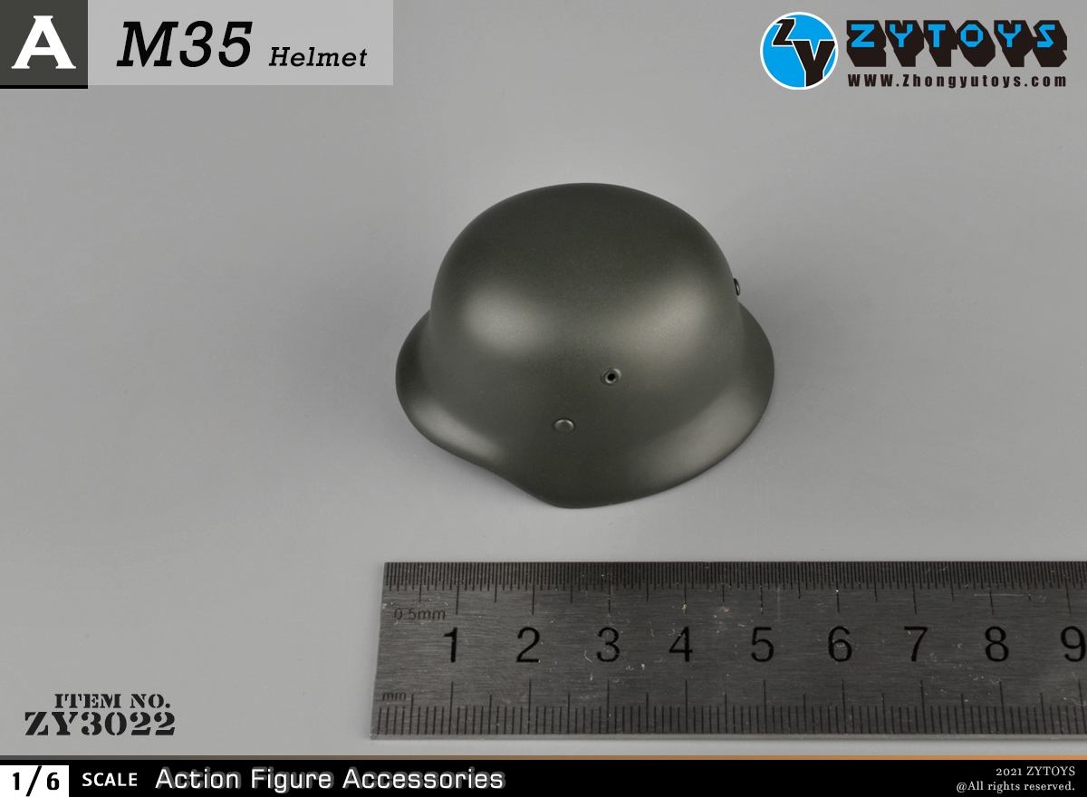 ZYTOYS 1:6 M35二战德军 ZY3022金属头盔模型
