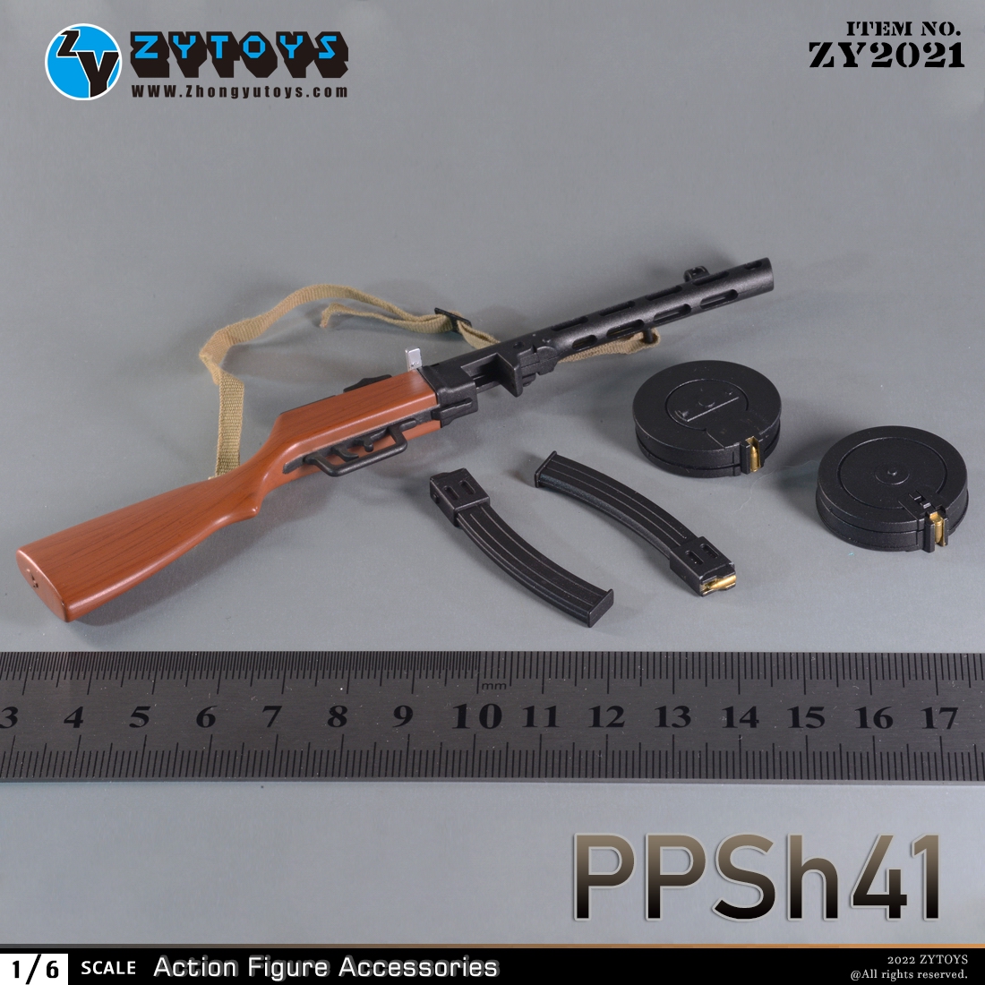 ZYTOYS ZY2021 1/6比例兵人配件 波波沙 PPSh41