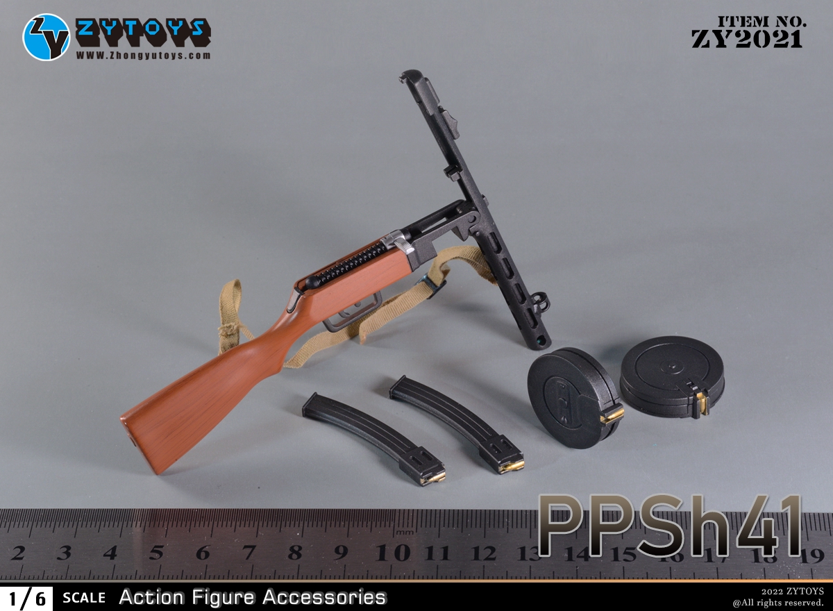 ZYTOYS ZY2021 1/6比例兵人配件 波波沙 PPSh41(图2)