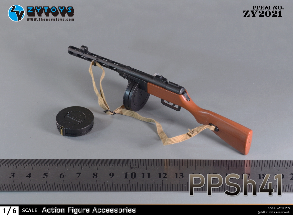 ZYTOYS ZY2021 1/6比例兵人配件 波波沙 PPSh41(图3)