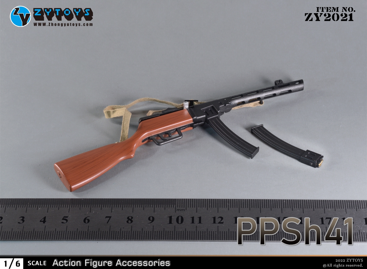 ZYTOYS ZY2021 1/6比例兵人配件 波波沙 PPSh41(图5)