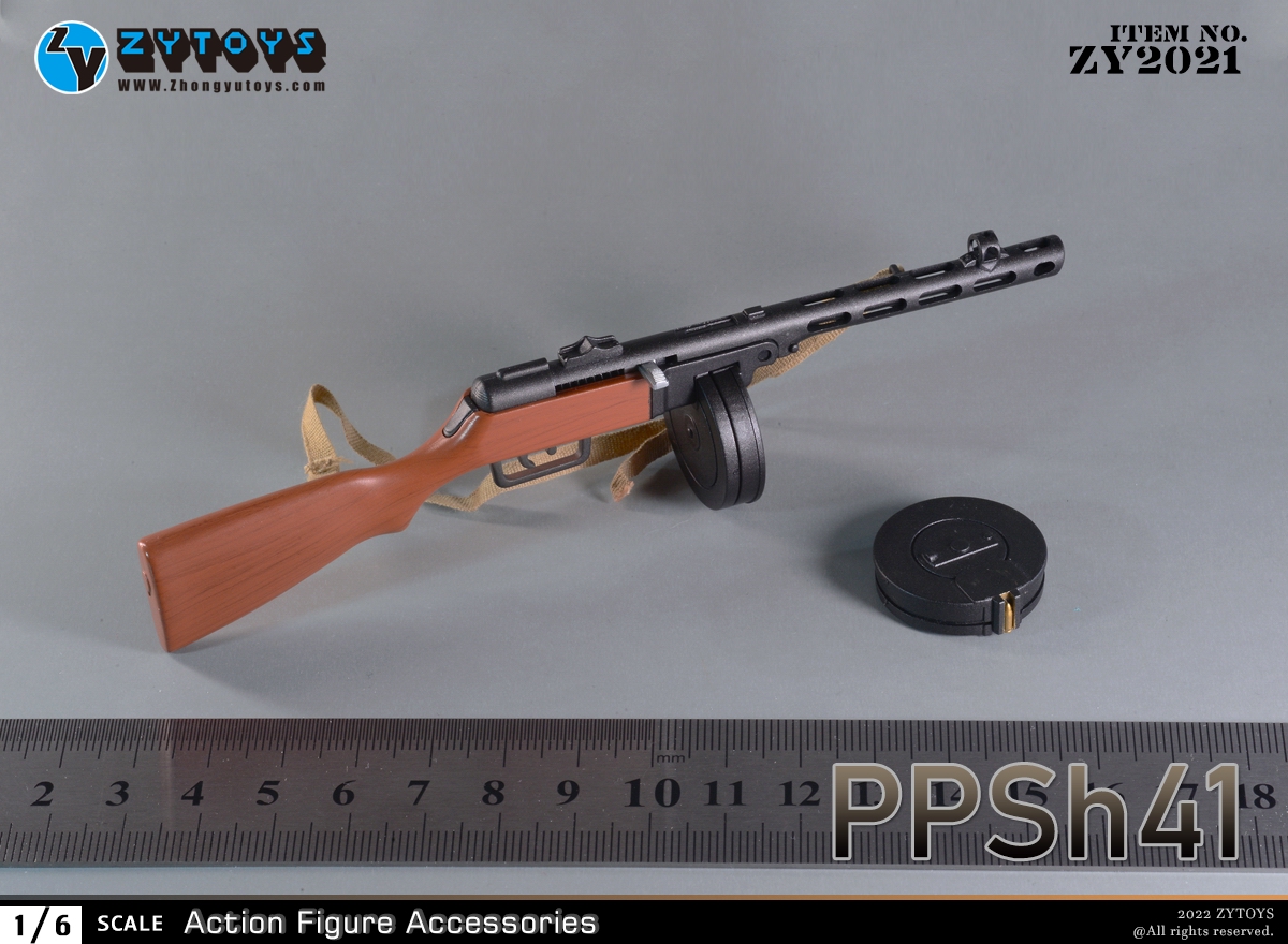 ZYTOYS ZY2021 1/6比例兵人配件 波波沙 PPSh41(图4)