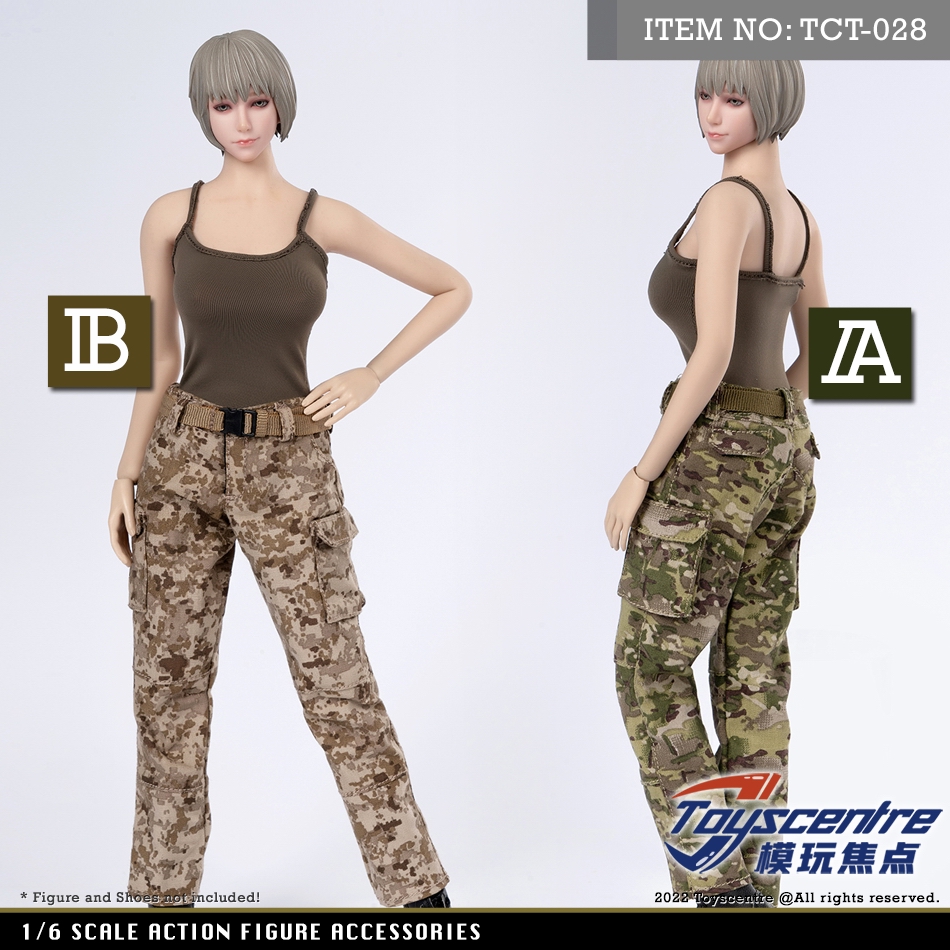 Toys sentre 1/6 女装吊带背心+长裤套装(Multicam & AOR1) T