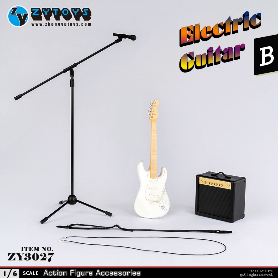ZYTOYS 电吉他 1/6塑料 手办人偶模型 ZY3027（3个颜色）(图6)