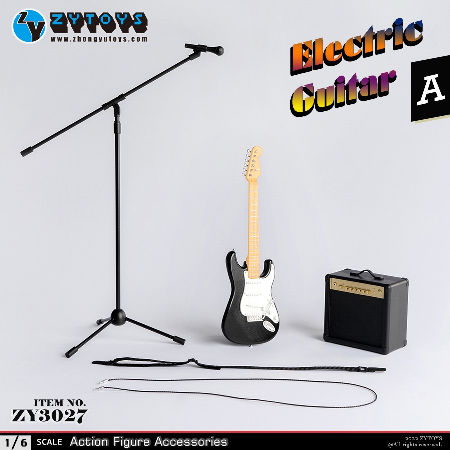 ZYTOYS 电吉他 1/6塑料 手办人偶模型 ZY3027（3个颜色）(图5)