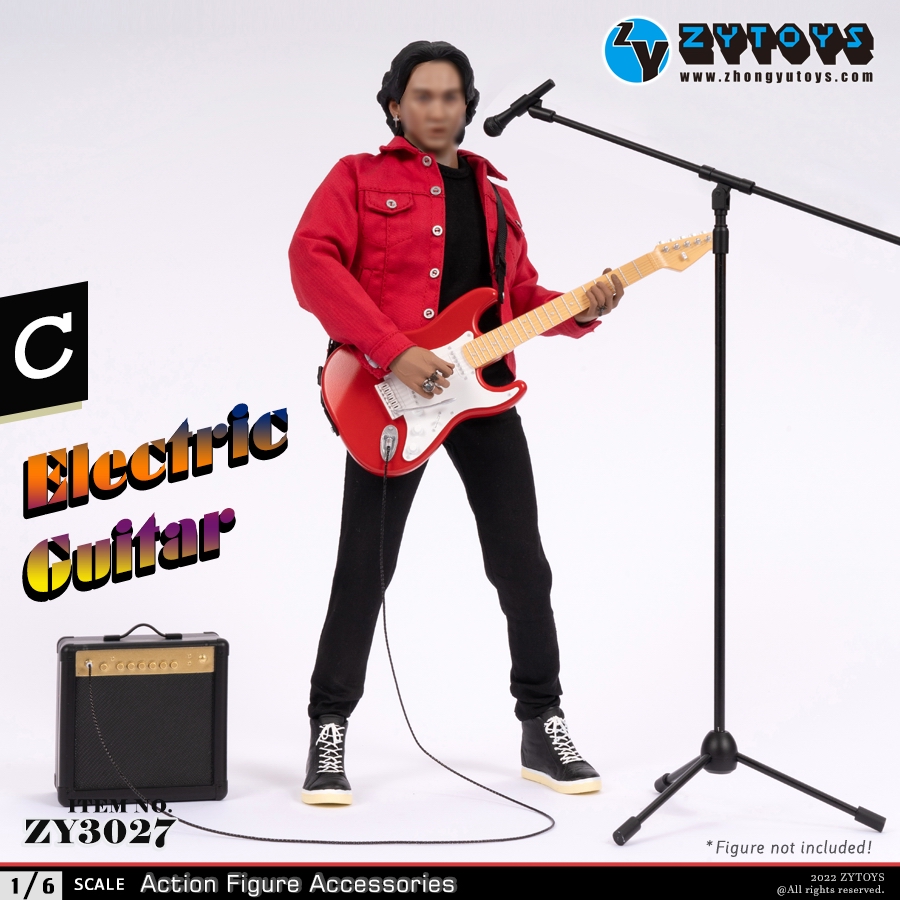 ZYTOYS 电吉他 1/6塑料 手办人偶模型 ZY3027（3个颜色）(图2)
