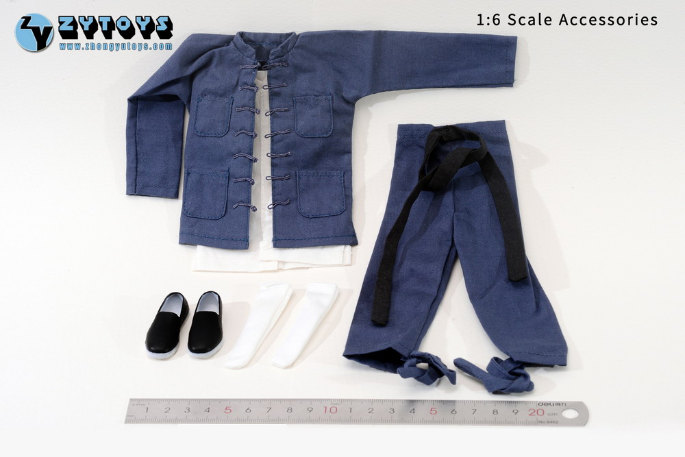 ZYTOYS-1/6 蓝色长袖唐装+蓝色裤子 ZY5051