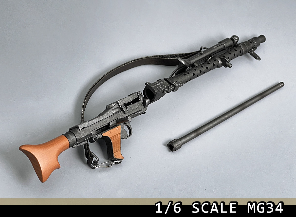 1/6 兵人 手办 塑料模型 WWII 德军 MG34 (图9)