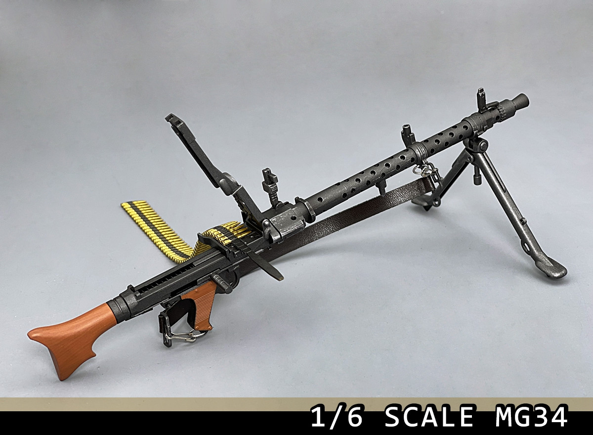 1/6 兵人 手办 塑料模型 WWII 德军 MG34 (图5)
