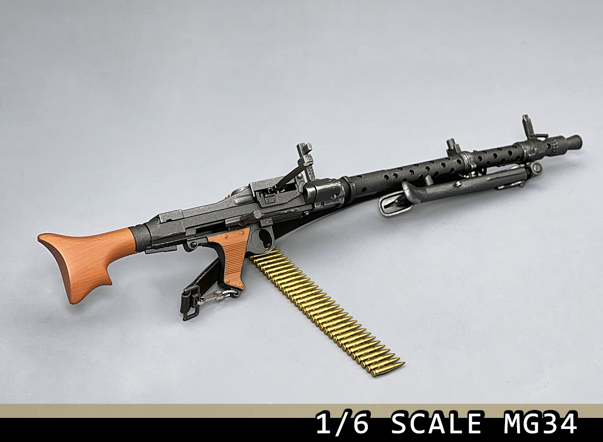 1/6 兵人 手办 塑料模型 WWII 德军 MG34 (图7)