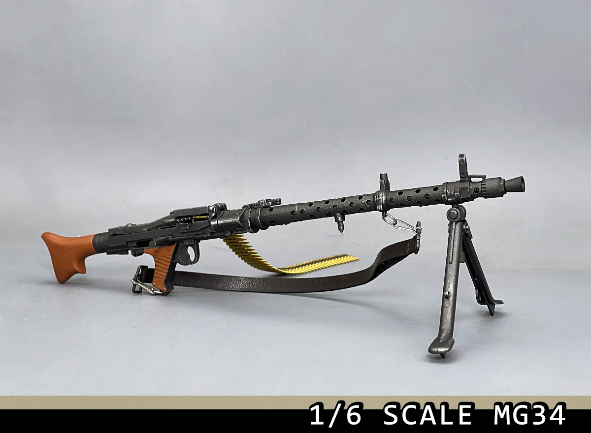 1/6 兵人 手办 塑料模型 WWII 德军 MG34 (图3)