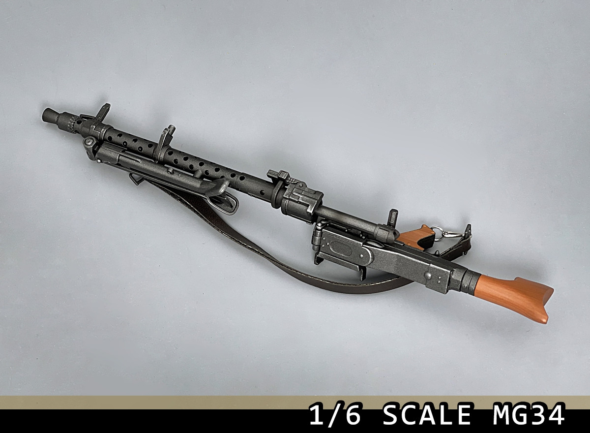 1/6 兵人 手办 塑料模型 WWII 德军 MG34 (图8)