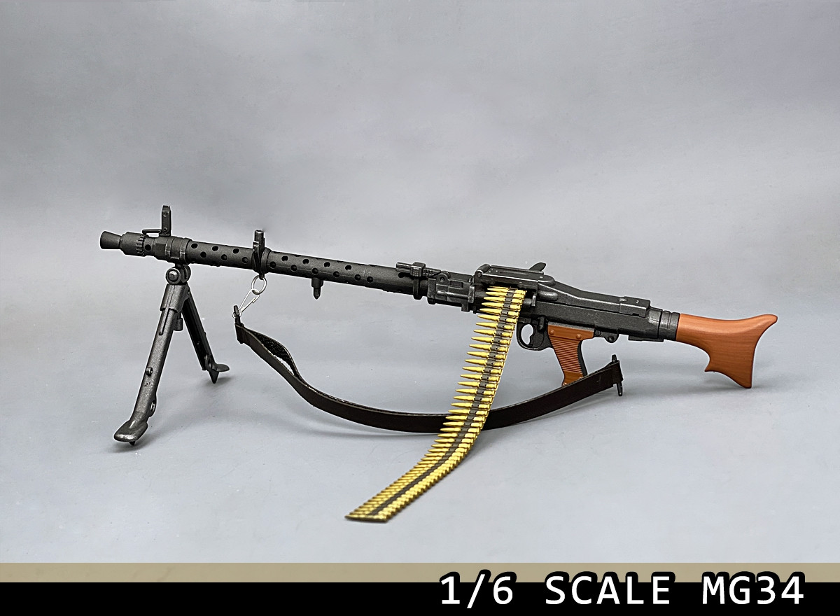 1/6 兵人 手办 塑料模型 WWII 德军 MG34 (图4)