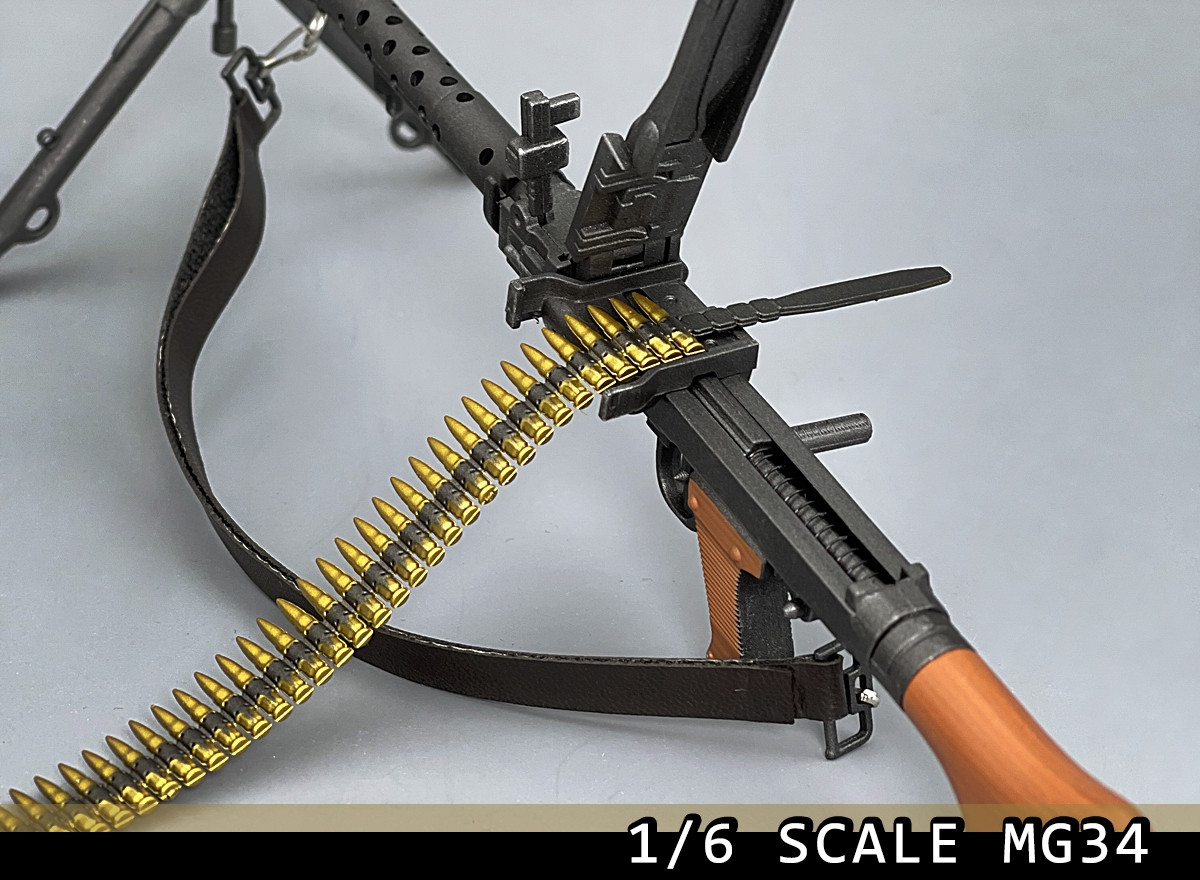 1/6 兵人 手办 塑料模型 WWII 德军 MG34 (图6)