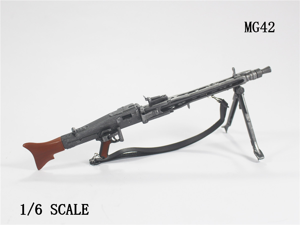 1/6 兵人 手办 塑料模型 WWII 德军 MG42 通用机枪(图2)