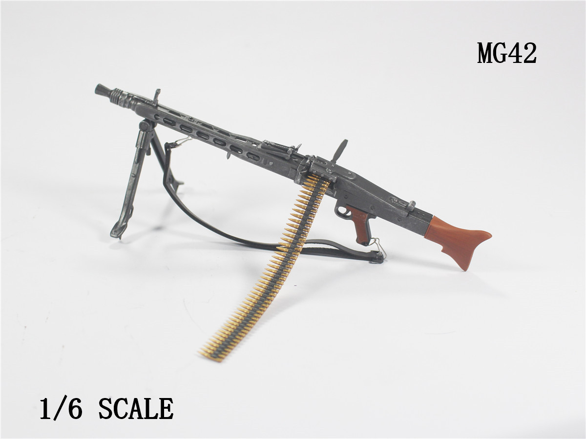 1/6 兵人 手办 塑料模型 WWII 德军 MG42 通用机枪(图4)