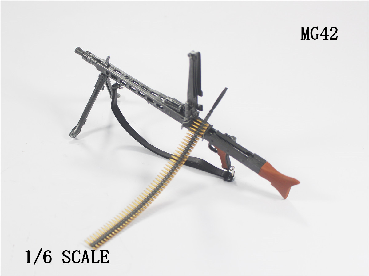 1/6 兵人 手办 塑料模型 WWII 德军 MG42 通用机枪(图3)