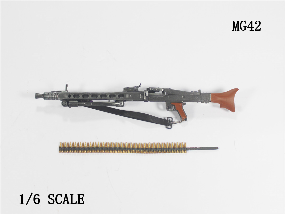 1/6 兵人 手办 塑料模型 WWII 德军 MG42 通用机枪(图1)
