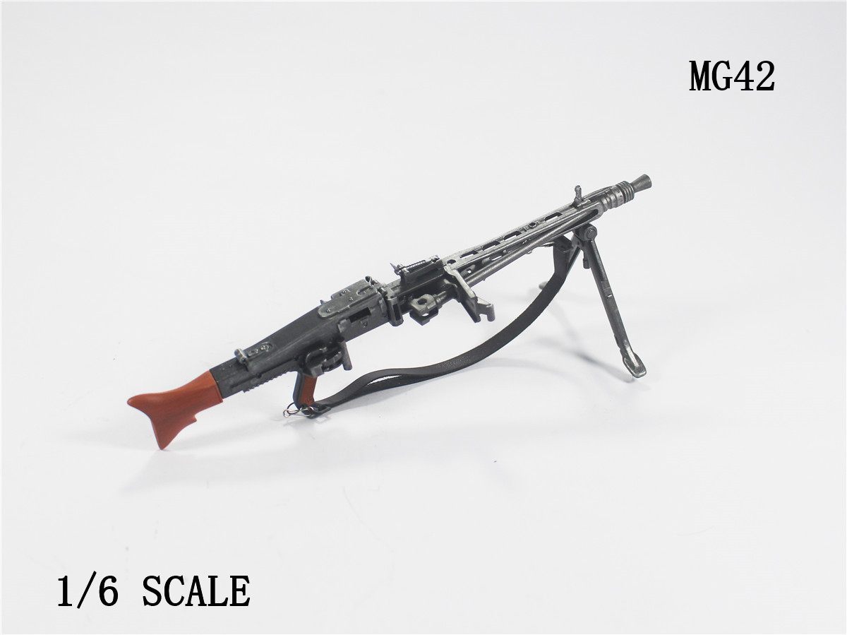 1/6 兵人 手办 塑料模型 WWII 德军 MG42 通用机枪(图5)