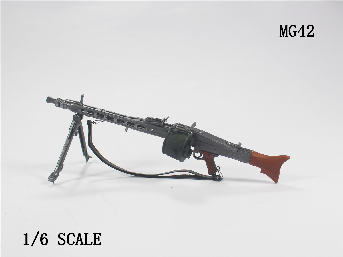 1/6 兵人 手办 塑料模型 WWII 德军 MG42 通用机枪(图8)