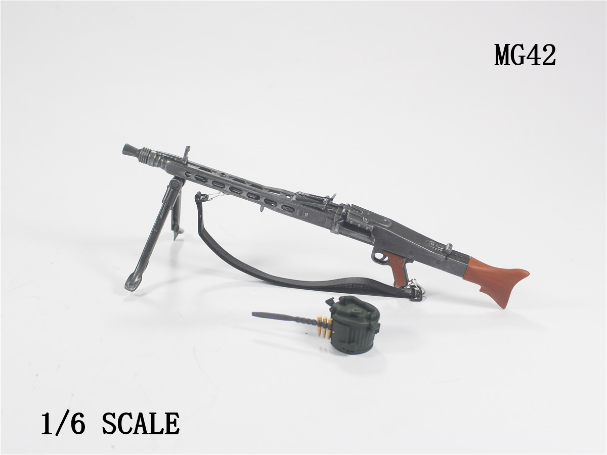 1/6 兵人 手办 塑料模型 WWII 德军 MG42 通用机枪(图7)