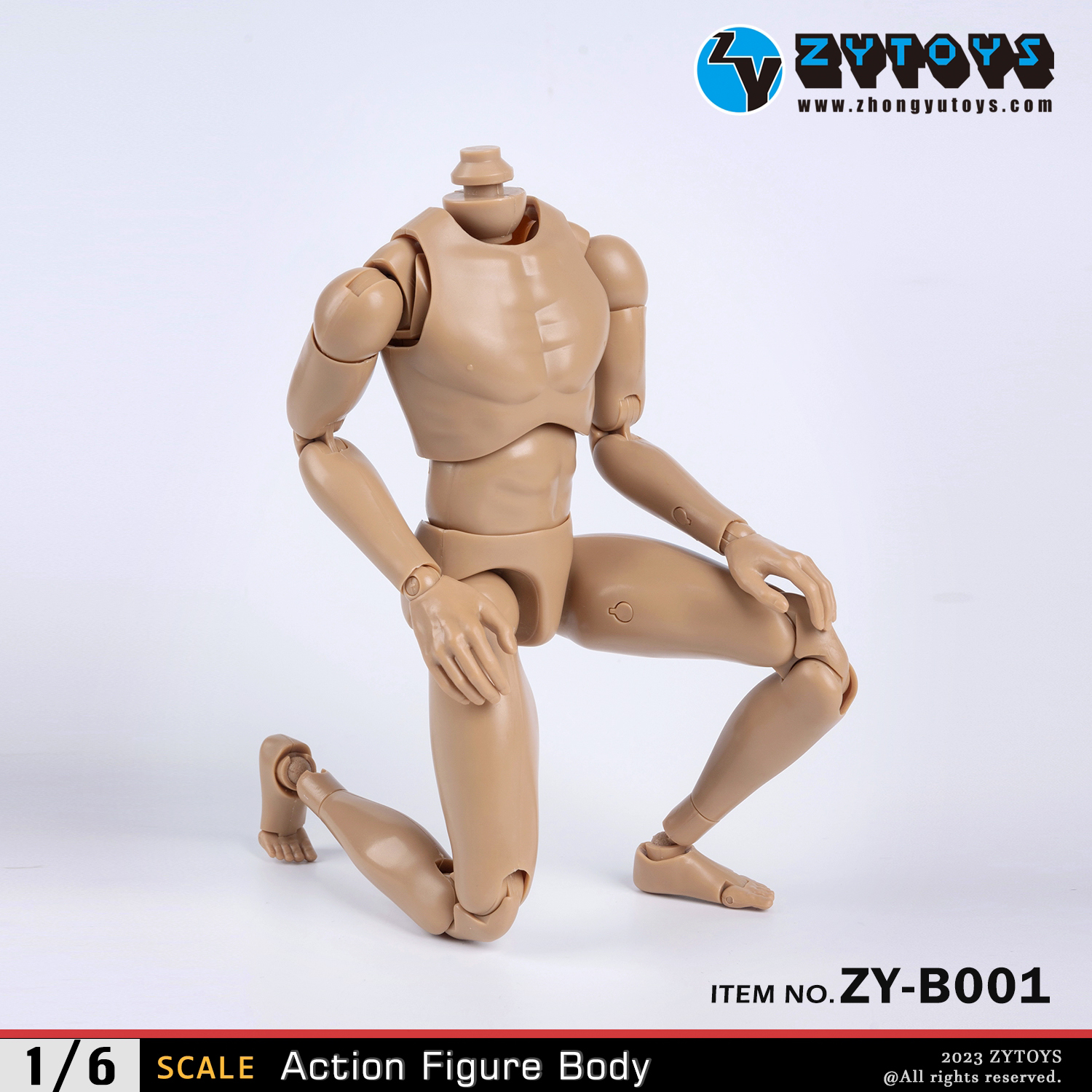 ZYTOYS 1/6 男款 BODY素体 ZY-B001改款版 肤色 窄肩(图4)