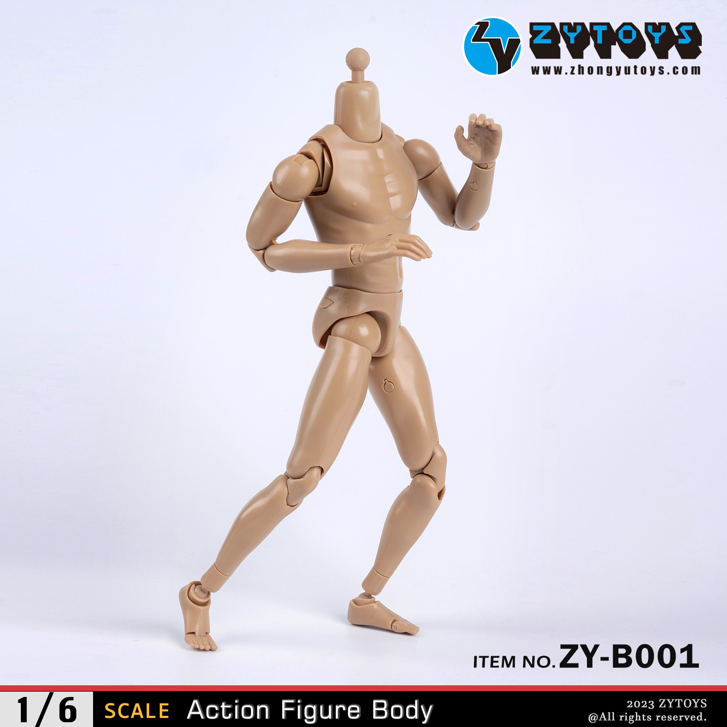 ZYTOYS 1/6 男款 BODY素体 ZY-B001改款版 肤色 窄肩(图5)