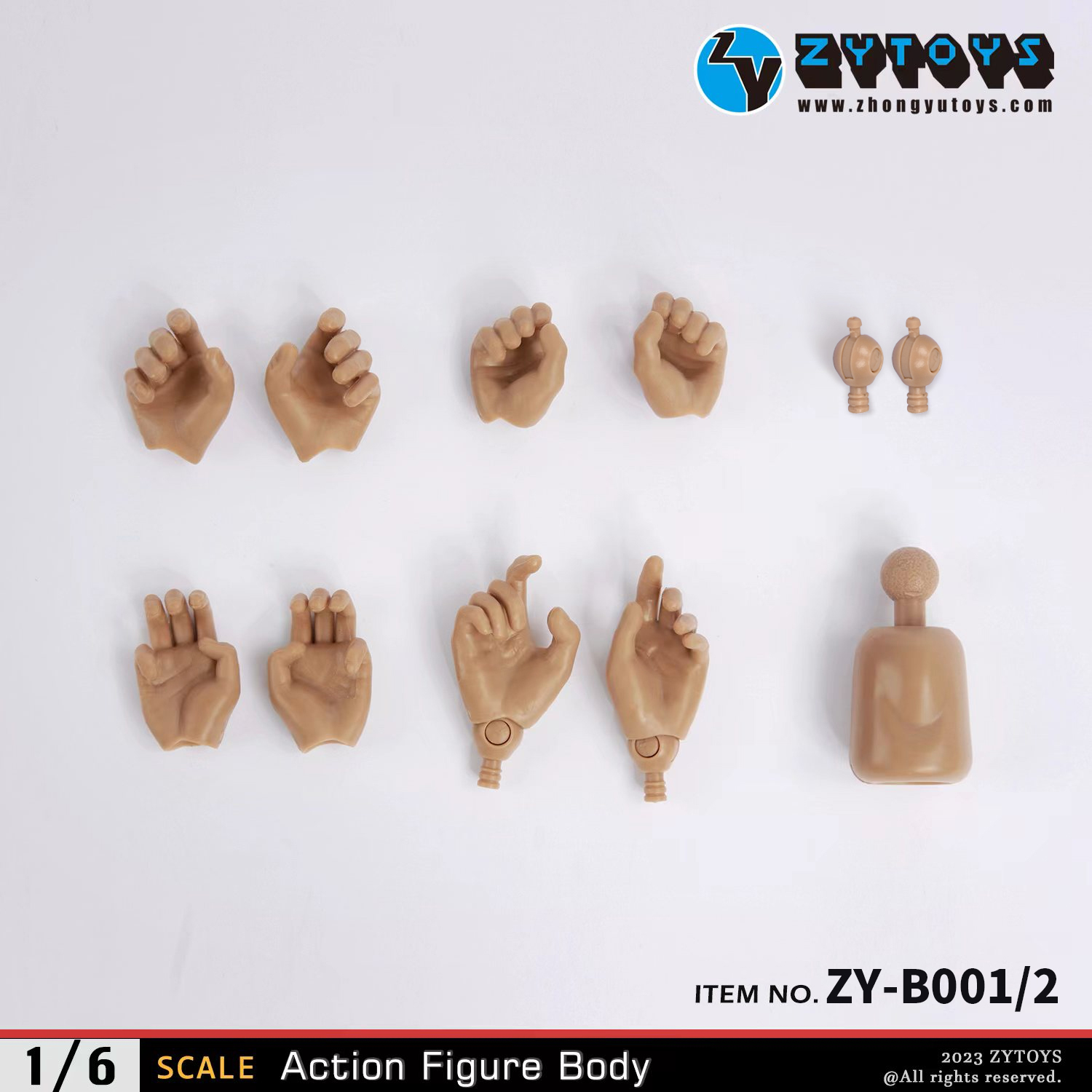 ZYTOYS 1/6 男款 BODY 素体  ZY-B002 改款版 黄肤色 宽肩(图9)