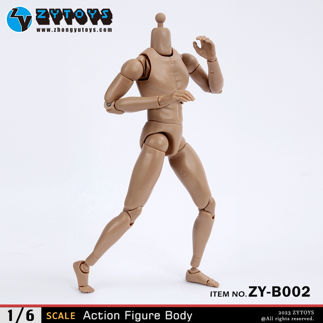 ZYTOYS 1/6 男款 BODY 素体  ZY-B002 改款版 黄肤色 宽肩(图6)