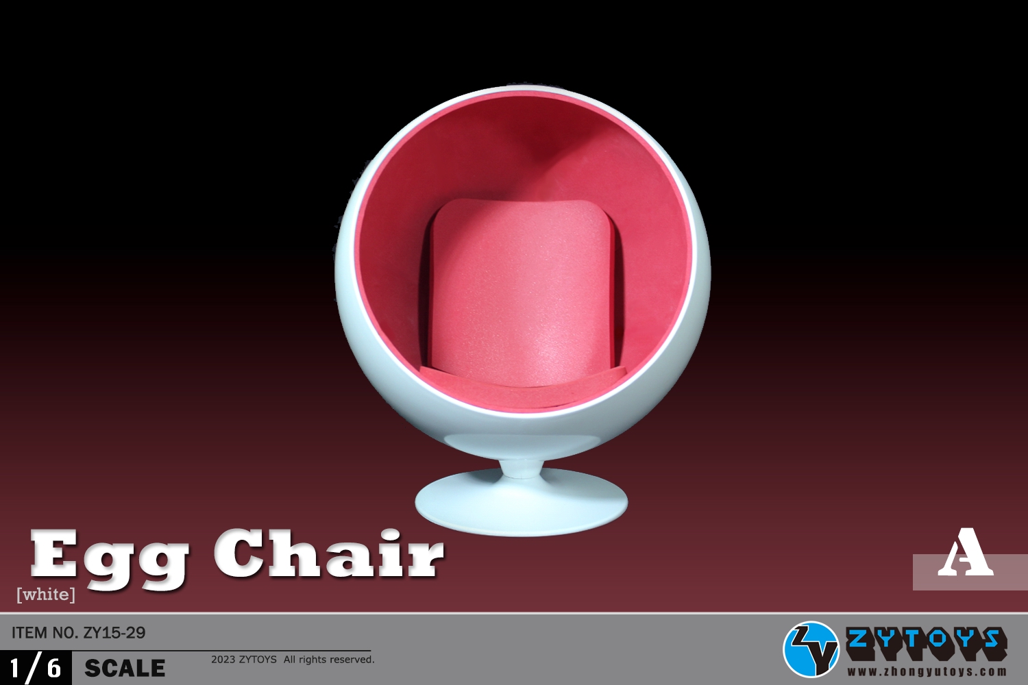 ZYTOYS-1/6 比例 太空椅 Egg Chair  (ZY15-29)(图4)