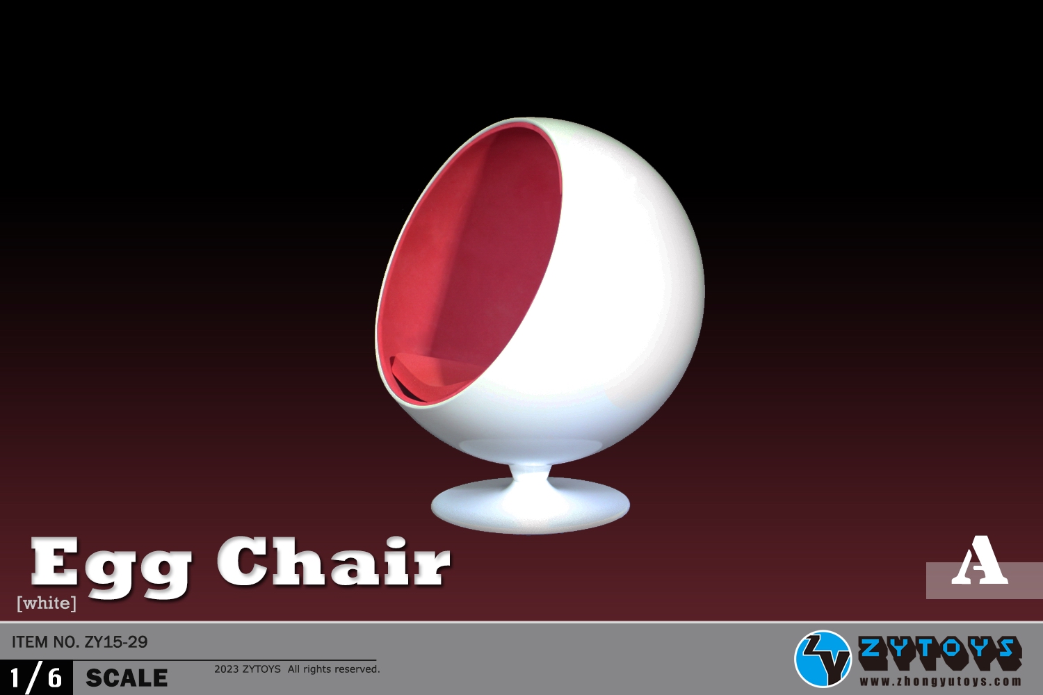 ZYTOYS-1/6 比例 太空椅 Egg Chair  (ZY15-29)(图5)