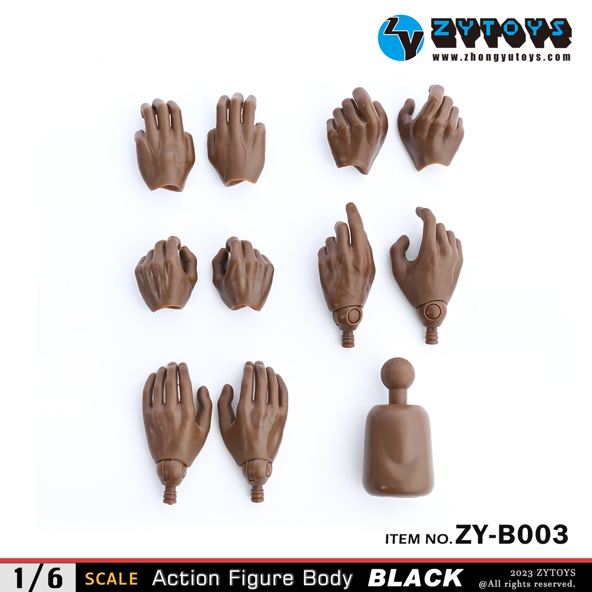 ZYTOYS 1/6 男款 BODY 素体 ZY-B003&004改款版 黑肤色 窄肩&宽肩(图8)