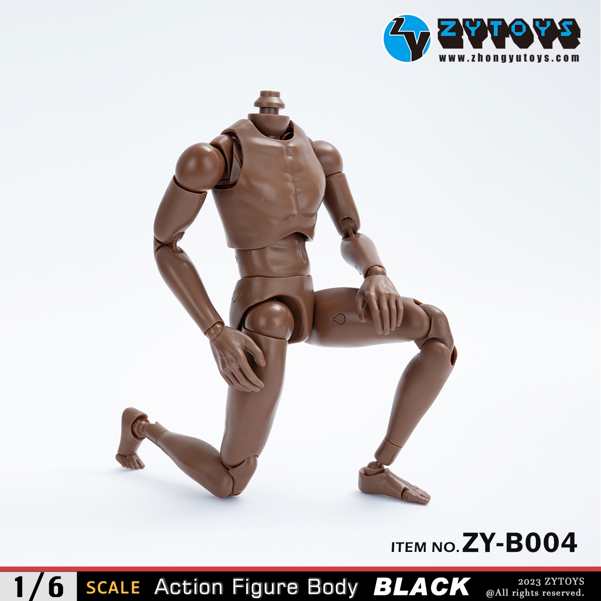 ZYTOYS 1/6 男款 BODY 素体 ZY-B003&004改款版 黑肤色 窄肩&宽肩(图15)
