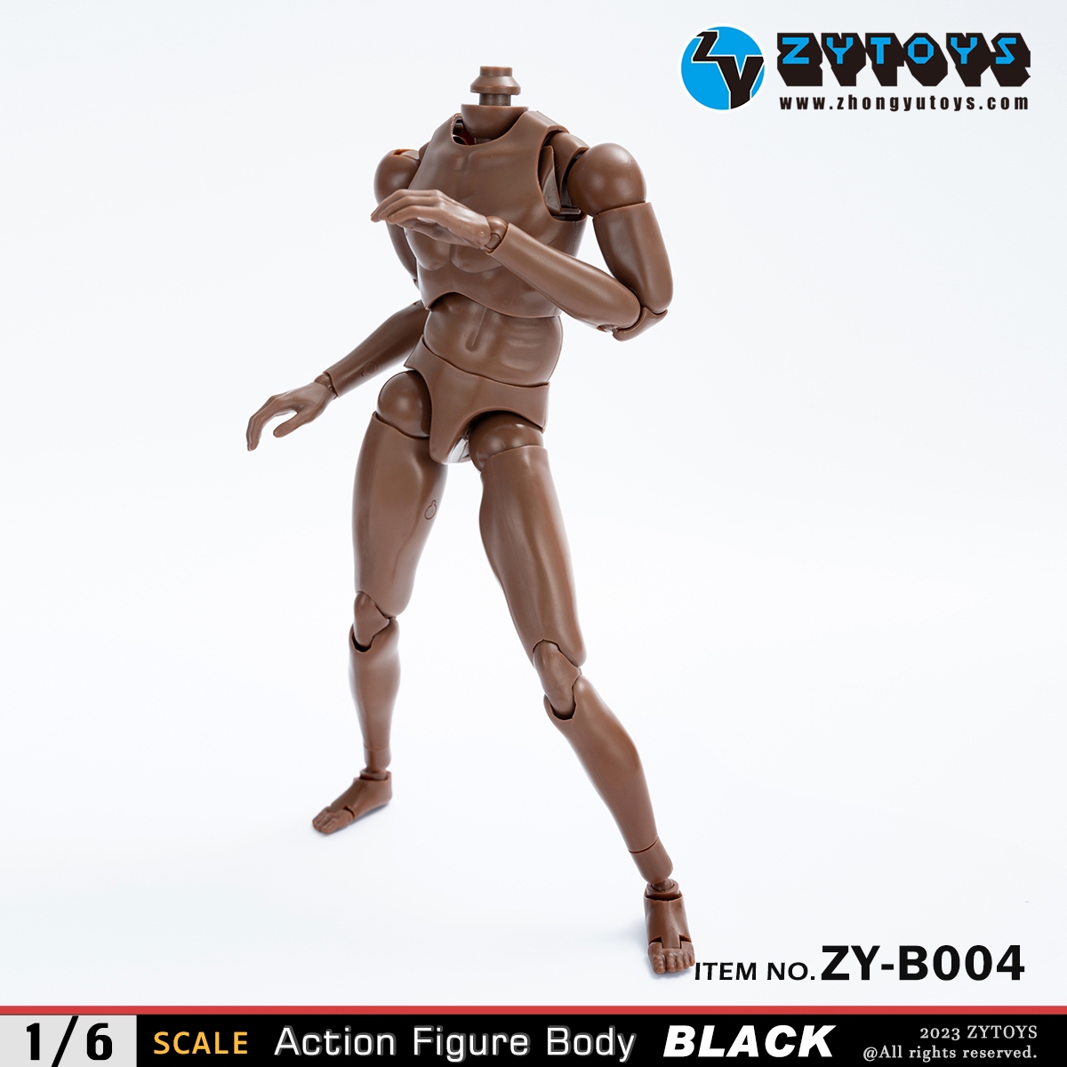 ZYTOYS 1/6 男款 BODY 素体 ZY-B003&004改款版 黑肤色 窄肩&宽肩(图13)