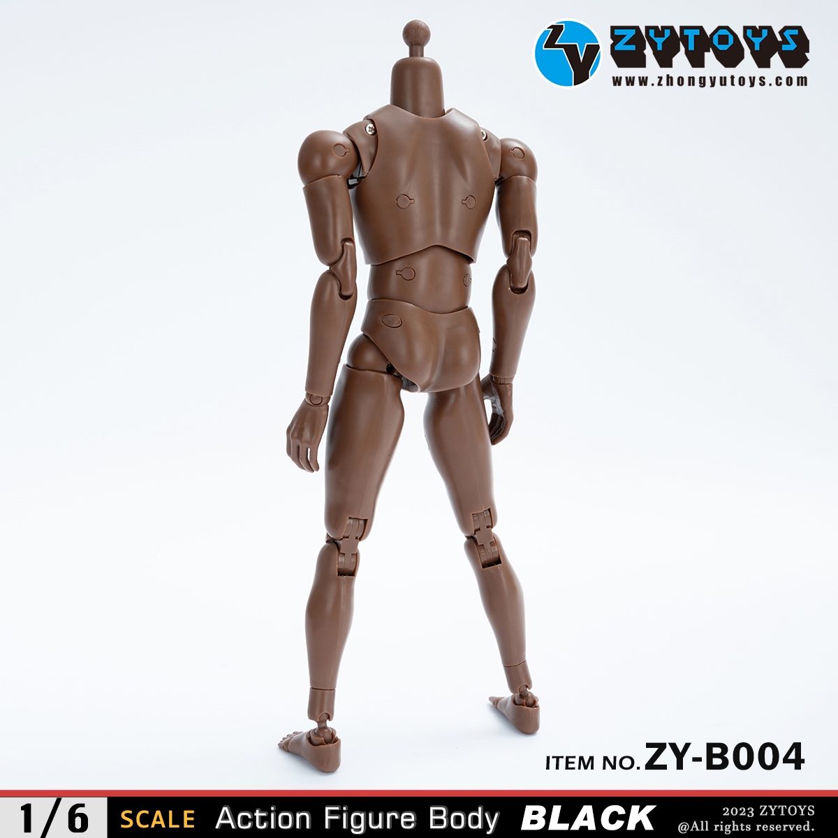 ZYTOYS 1/6 男款 BODY 素体 ZY-B003&004改款版 黑肤色 窄肩&宽肩(图14)
