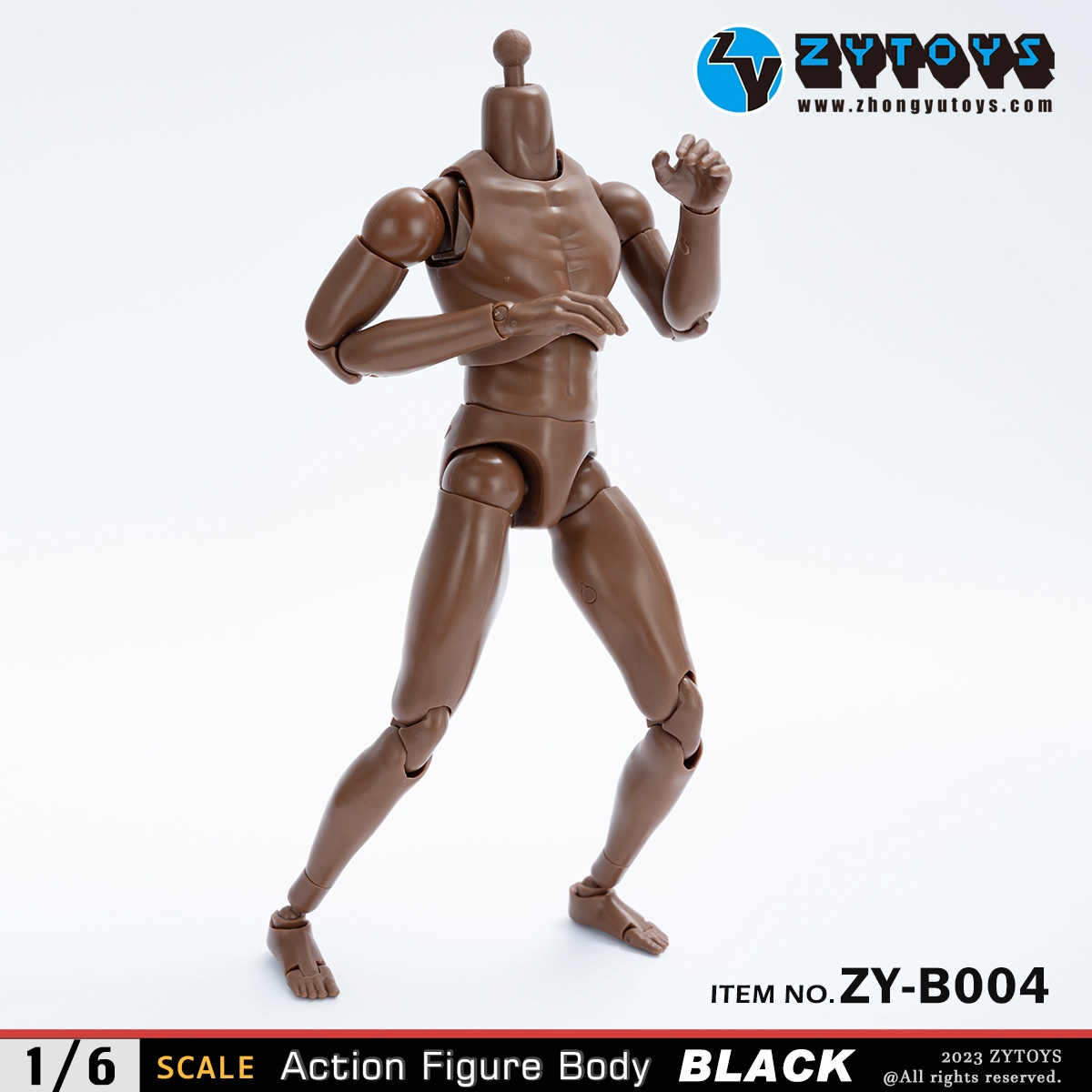 ZYTOYS 1/6 男款 BODY 素体 ZY-B003&004改款版 黑肤色 窄肩&宽肩(图12)