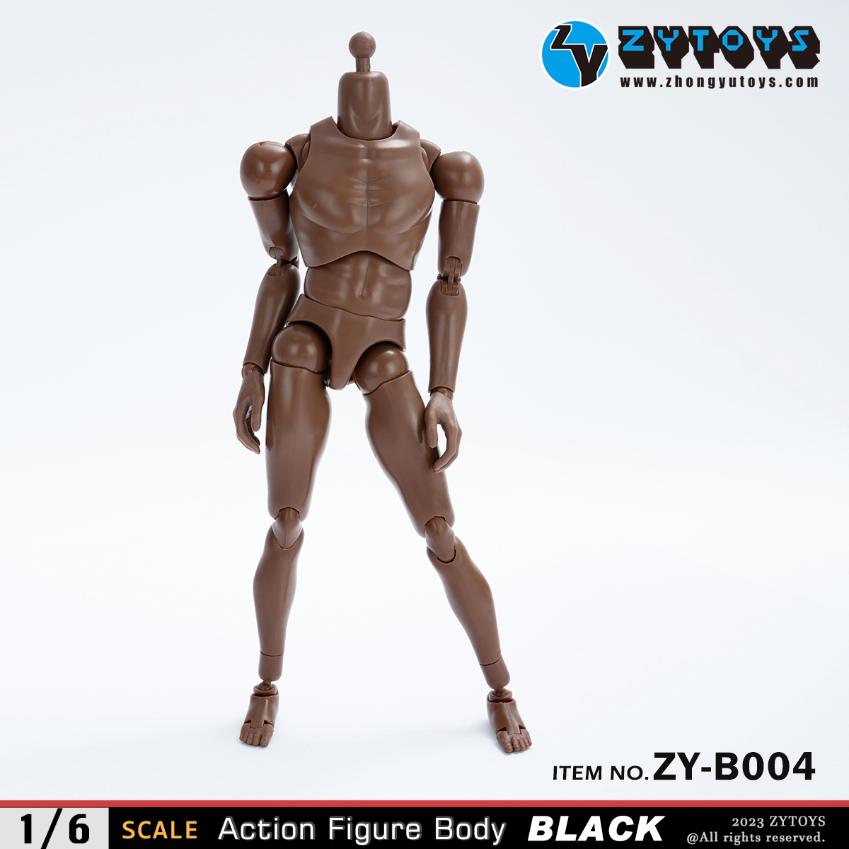 ZYTOYS 1/6 男款 BODY 素体 ZY-B003&004改款版 黑肤色 窄肩&宽肩(图11)