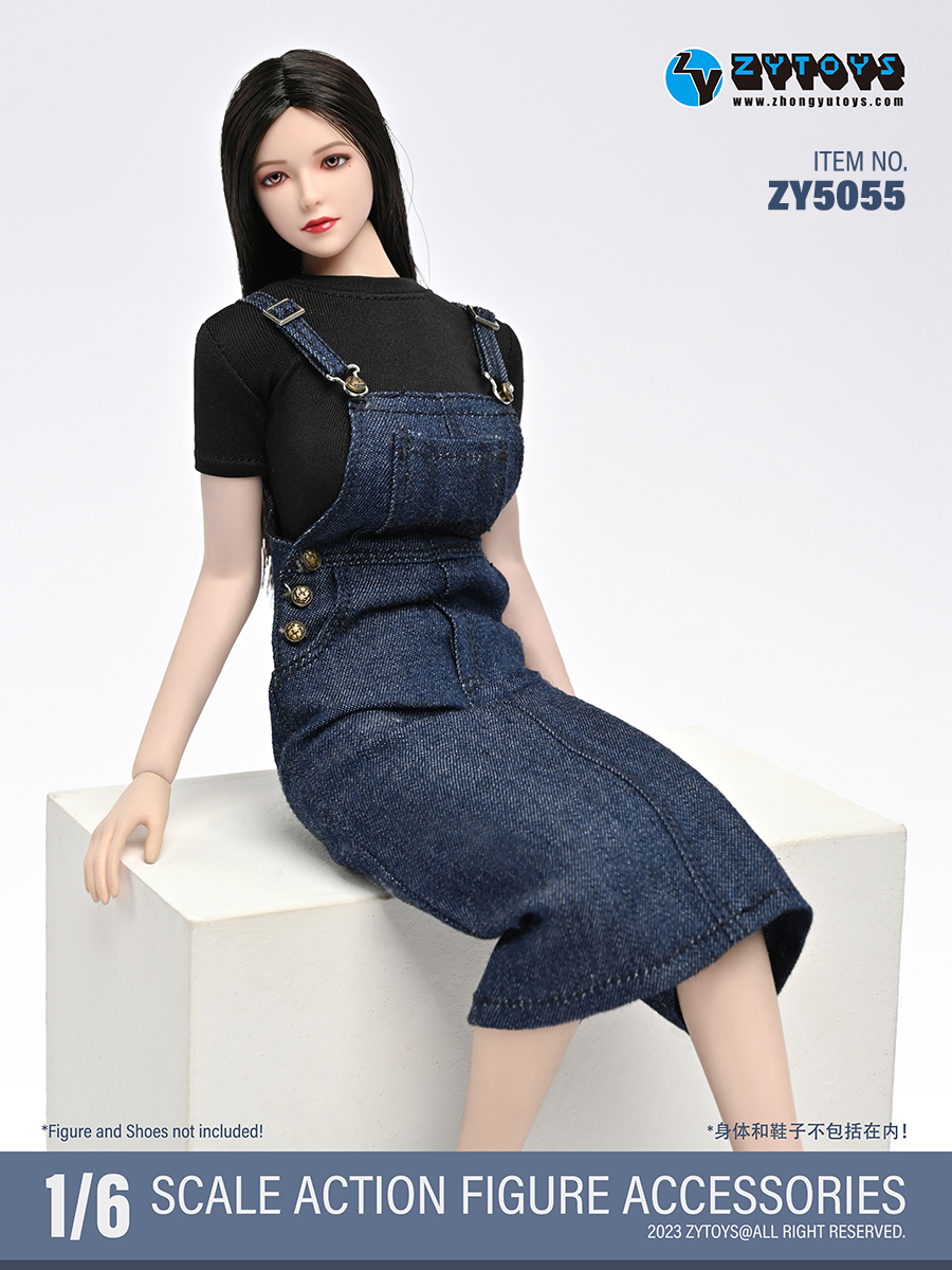 ZYTOYS 1/6女装 ZY5055 T恤牛仔裙套装(图5)