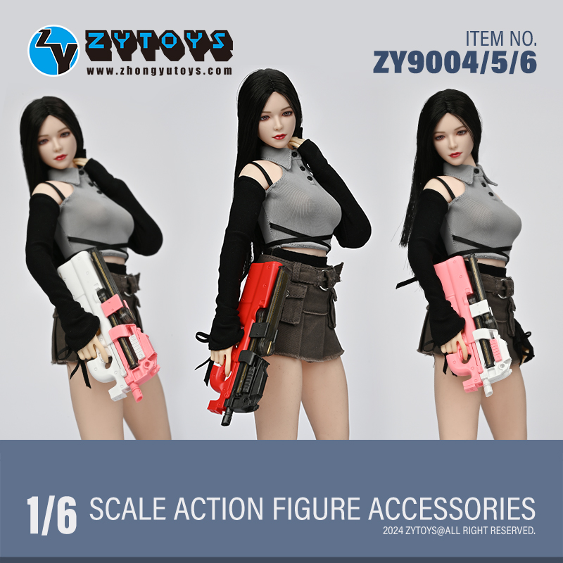 ZYTOYS 1/6 限定版 ZY9004-6 P90 彩色系列 模型(图11)