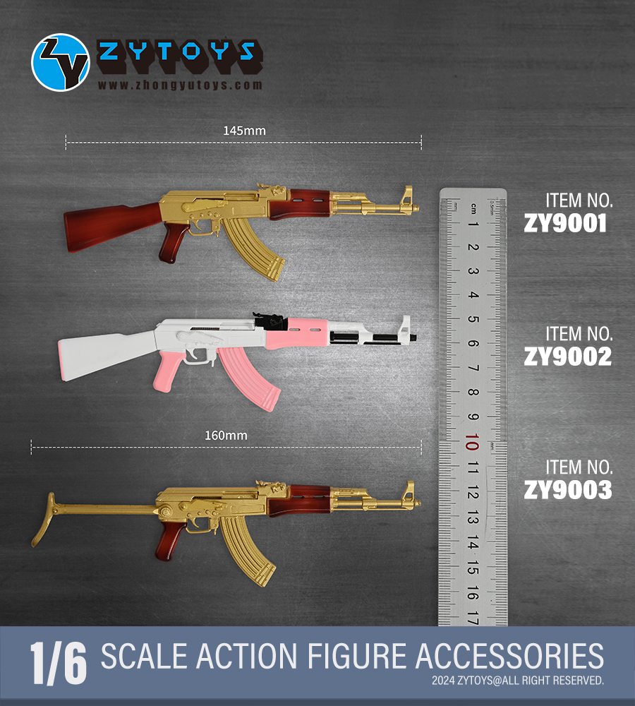 ZYTOYS 1/6 限定版 ZY9001-3 AK47彩色系列 模型(图10)