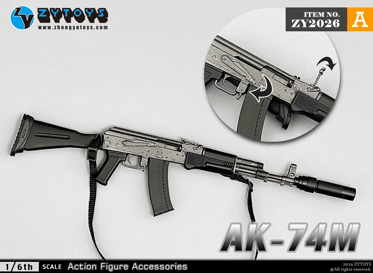 ZYTOYS 1/6 ZY2026 AK74M突击步枪 模型系列(图6)