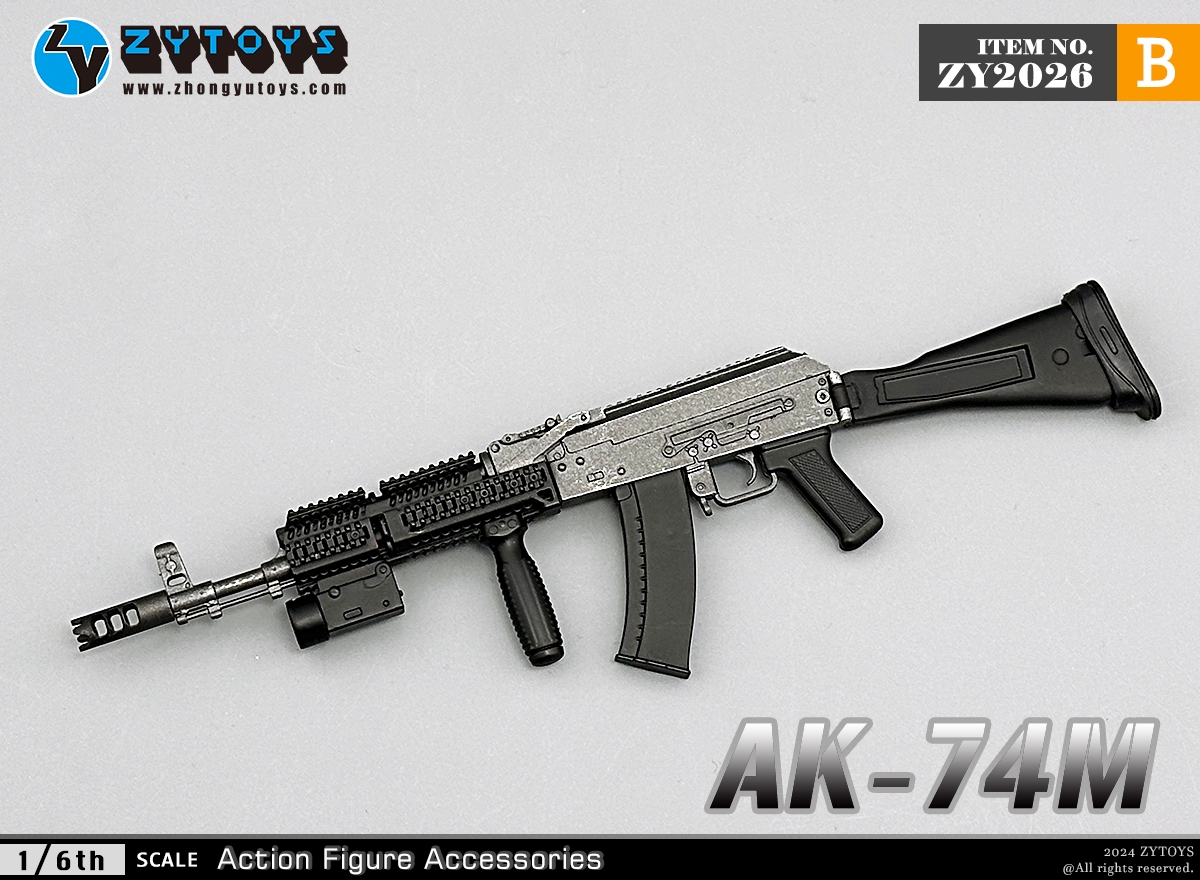 ZYTOYS 1/6 ZY2026 AK74M突击步枪 模型系列(图8)
