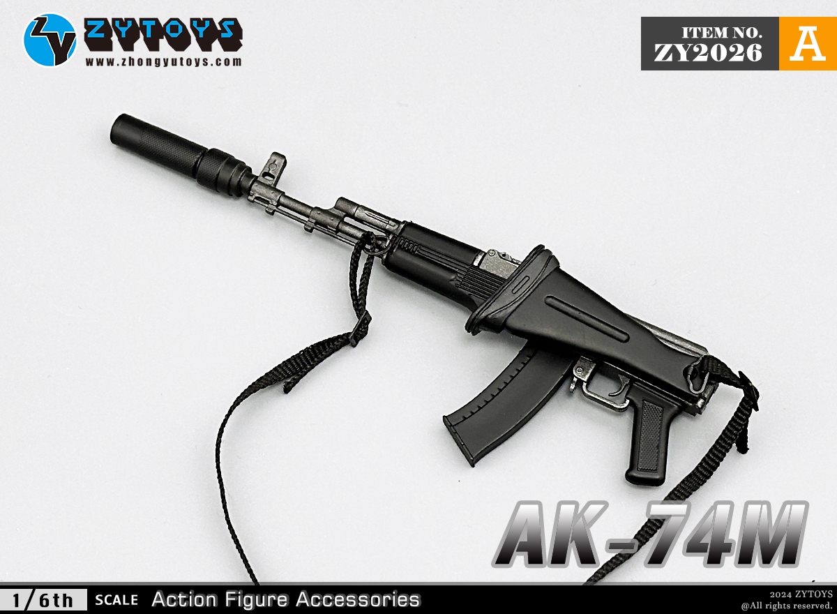 ZYTOYS 1/6 ZY2026 AK74M突击步枪 模型系列(图4)